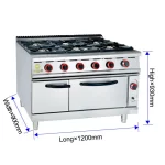 GL-997A محدوده گاز تجاری با فر 6 شعله فروش اجاق گاز داغ لیست قیمت اجاق گاز تجهیزات آشپزخانه هتل - Image 2