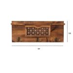 جاکلیدی دیواری چوبی از جنس چوب روسی با ابعاد 47*18*10 سانتی متر