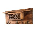 جاکلیدی دیواری چوبی از جنس چوب روسی با ابعاد 47*18*10 سانتی متر - Image 2