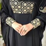 مانتو عبای مجلسی   از جنس کرپ الیزه مدل حسنی