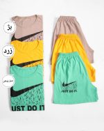 ست کراپ و شورتک نایکJUST DO IT) دارای رنگ بندی فری سایز