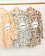 مانتو لینن نچرال ترک بهار  فری سایز دارای رنگ بندی - Image 2