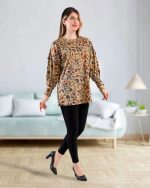 تونیک ماهلین از جنس کریشه دیجیتال فری سایز دارای طرح های متنوع - Image 2