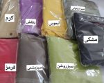 مانتو پارچه کتان کاغذی شسته شده  دارای رنگبندی