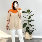 شومیز آستین سنتی دارای رنگ بندی سایز ۳۸ تا ۴۶