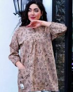 تونیک مانتویی طرح دار دارای رنگ بندی سایز ۳۸ تا ۴۶ - Image 2