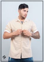 پیراهن یقه انگلیسی تک جیب ،استین کش سایز L,XL,2XL,3XL جنس پارچه پنبه سوپر دارای رنگ بندی - Image 2