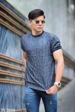 تیشرت یقه گرد راه راه در 4 رنگ و 3 سایز