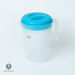 پارچ شفاف با درب رنگی گلچین