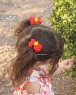 گلسر دخترانه دستساز روبانی با پیکسل خمیری طرح بستنی