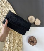 شال گردنی رینگی کرکدار مشکی