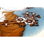 تابلو فرش طرح استاد شجریان زمینه آبی