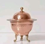 قندان مسی سه پایه برنجی نانو شده محکم و مقاوم ورق ضخیم - Image 3