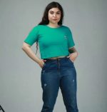 کراپ جیبدار از جنس پنبه دارای رنگ بندی فری سایز - Image 2