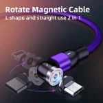 کابل های مغناطیسی USB با چرخش 540 درجه