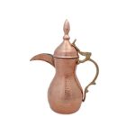 دله قهوه جوش مسی عربی قهوه چکشی کاری شده - Image 3