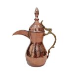 دله قهوه جوش مسی عربی قهوه چکشی کاری شده - Image 2