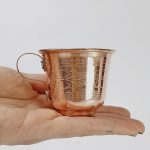 فنجان قهوه خوری مسی لیزری سایز 6.5*8.5*5.5 برند صبا مس - Image 2