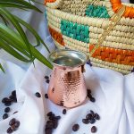 قهوه جوش مسی دسته برنجی طرح ترک سایز 8.5*8.5*10 برند صبا مس - Image 2