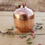 قندان مسی طرح انار سایز 8*8*9 برند صبا مس - Image 2