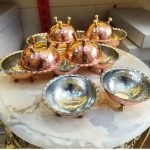 کاسه سه پایه مسی لب کنگره ای برند صبا مس