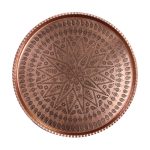 سینی مسی گرد قرمز سایز 20*20*1.5 برند صبا مس - Image 3