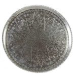 سینی مسی دایره رنگ نقره ای سایز 32*32*1.5 برند صبا مس - Image 3