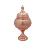 شکلات خوری مسی گنبدی پایه دار کد ZH213.2 سایز 27*10*10 برند صبا مس - Image 3