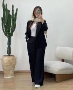 کت وشلوارزنانه یقه انگلیسی پرشیا دوسایز ۱و۲