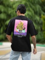 تیشرت نخ پنبه طرح WE ALL GROW مردانه - Image 3