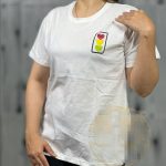 تیشرت زنانه جنس پنبه اعلا طرح قلب - Image 3