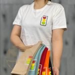 تیشرت زنانه جنس پنبه اعلا طرح قلب - Image 2