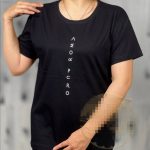 تیشرت زنانه جنس پنبه اعلا طرح نوشته - Image 3