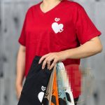 تیشرت زنانه جنس پنبه اعلا یقه هفت آستین دوبل طرح قلب - Image 2