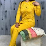 بلوز شلوار زنانه جنس دورس طرح دار - Image 3