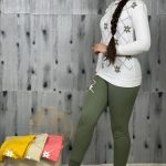 ست بلوز شلوار زنانه جنس دورس طرح گل - Image 3