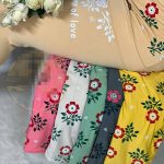 ست بلوز شلوار زنانه جنس دورس طرح گل دار - Image 2