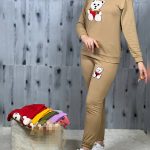 ست بلوز شلوار زنانه جنس دورس طرح تدی