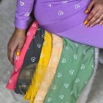 ست بلوز شلوار زنانه جنس دورس طرح قلبی - Image 2