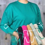 بلوز زنانه جنس دورس تو کرکی طرح POWER - Image 3