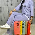 ست بلوز شلوار زنانه جنس دورس طرح جردن - Image 2