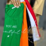تیشرت زنانه لانگ جنس سوپر پنبه طرح نوشته - Image 2