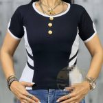 کراپ زنانه جنس فانریپ آستین مدل دار - Image 3
