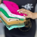 ست زنانه تاپ شورتک جنس پنبه طرح CK - Image 2