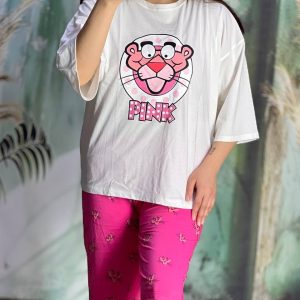 ست باکسی شلوارک کارتونی ژامک